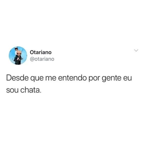 Frase do Twitter sou chata