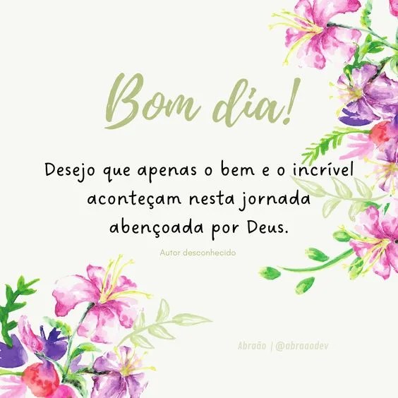 Bom dia jornada abençoada por Deus
