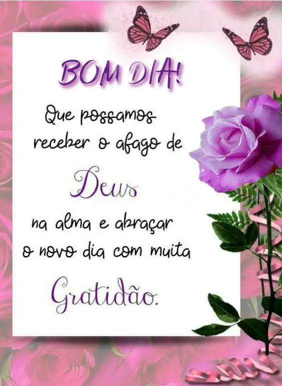 Bom dia afago de Deus