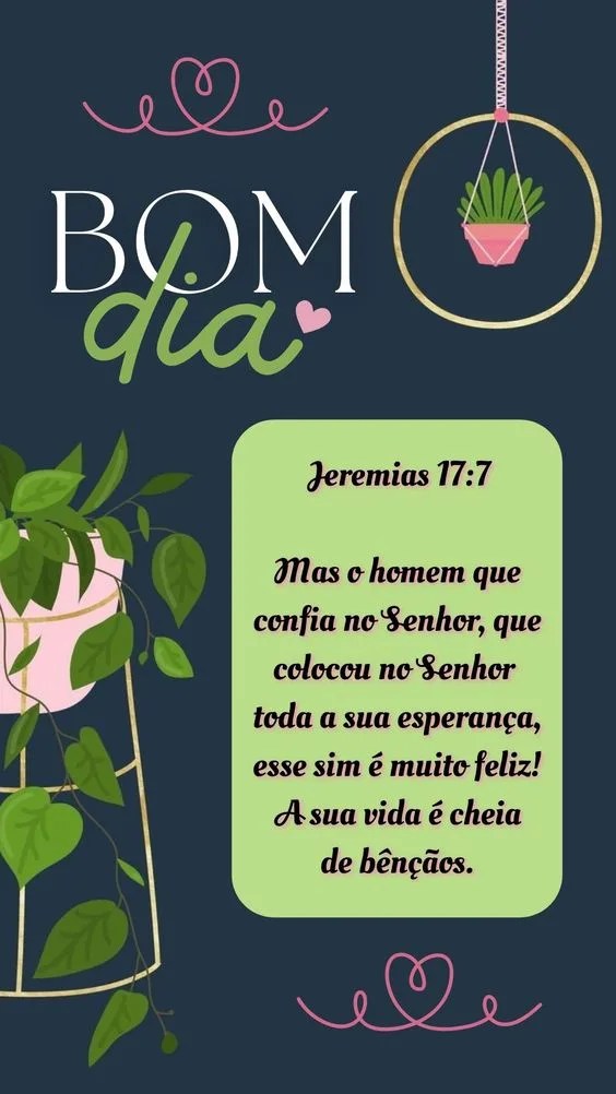 Jeremias 17:7 Bom dia
