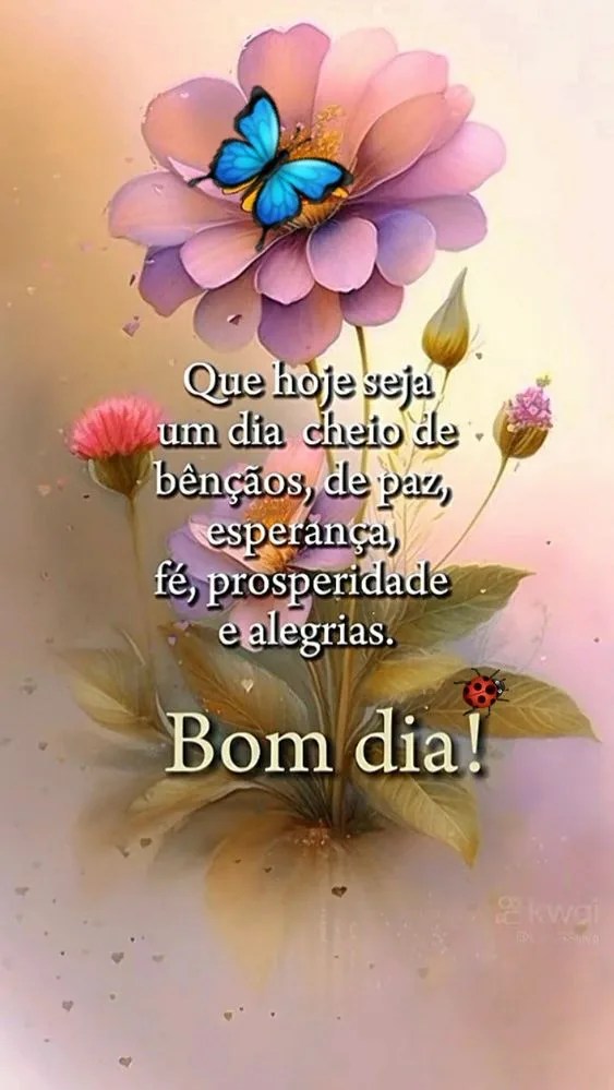 Bom dia de bênçãos com flores