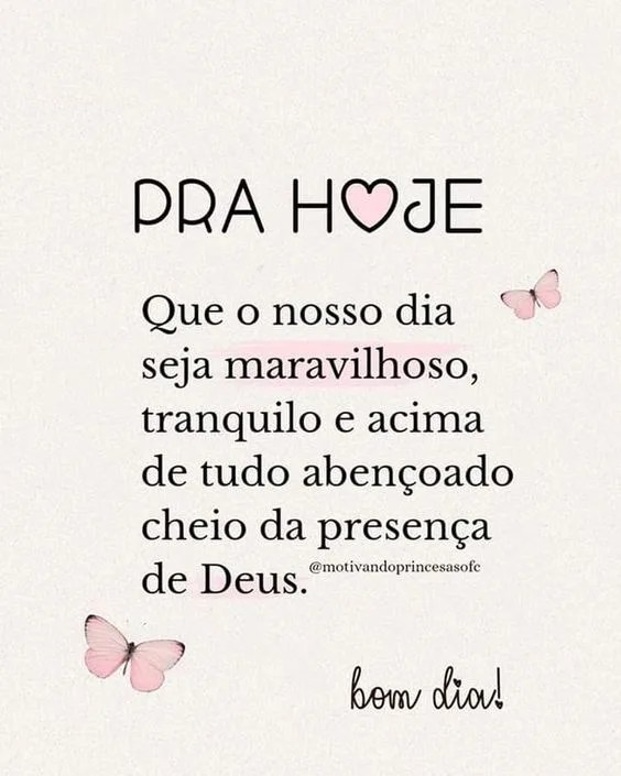 Bom dia tudo abençoado