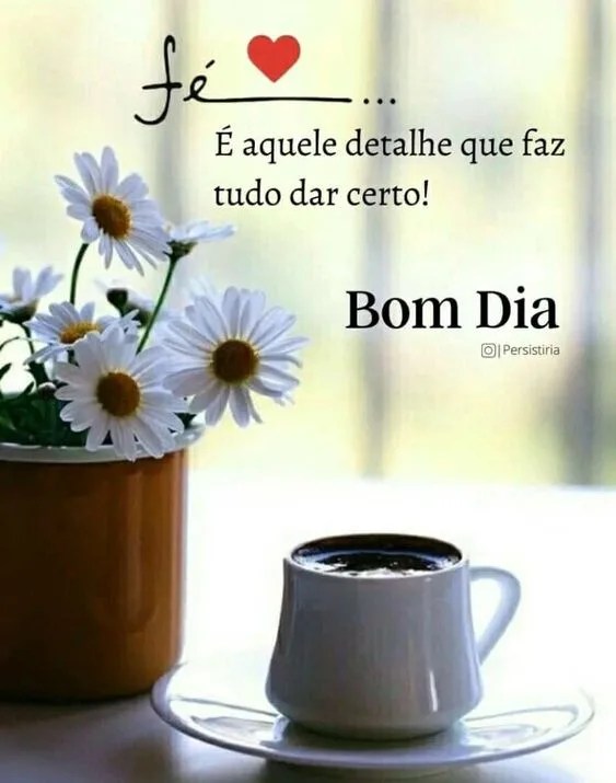 Bom dia com margaridas e fé