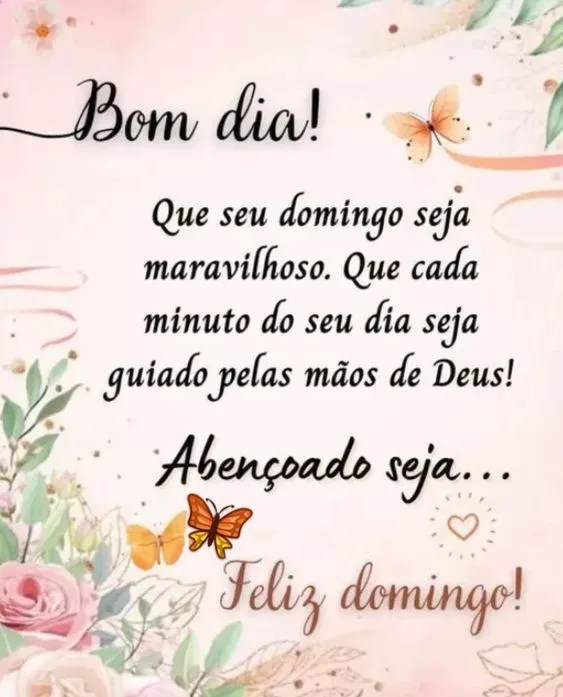 Seu domingo seja maravilhoso