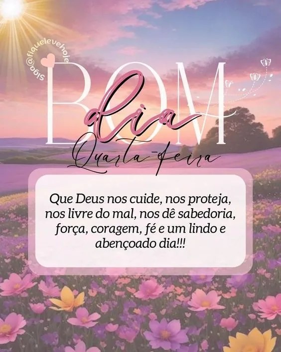 Quarta-feira que Deus cuide