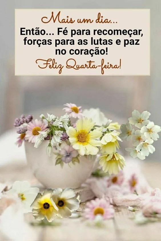 Feliz quarta-feira de paz no coração