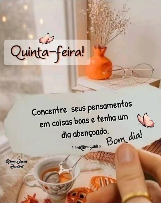 Quinta-feira em coisas boas