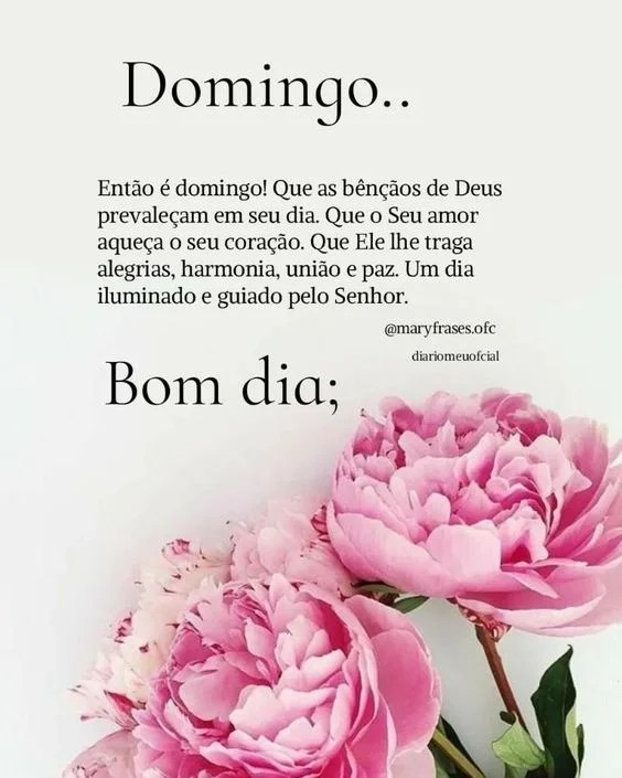 Domingo com bênçãos de Deus