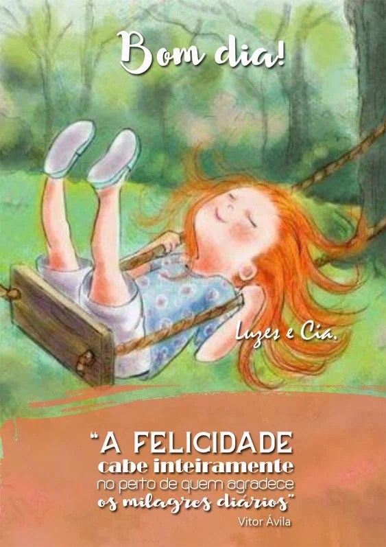 Bom dia com felicidade 