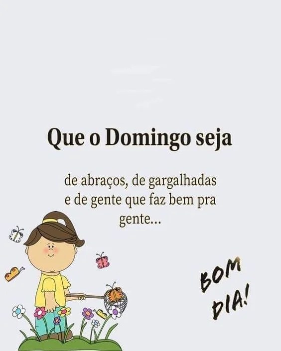 Domingo seja de abraços