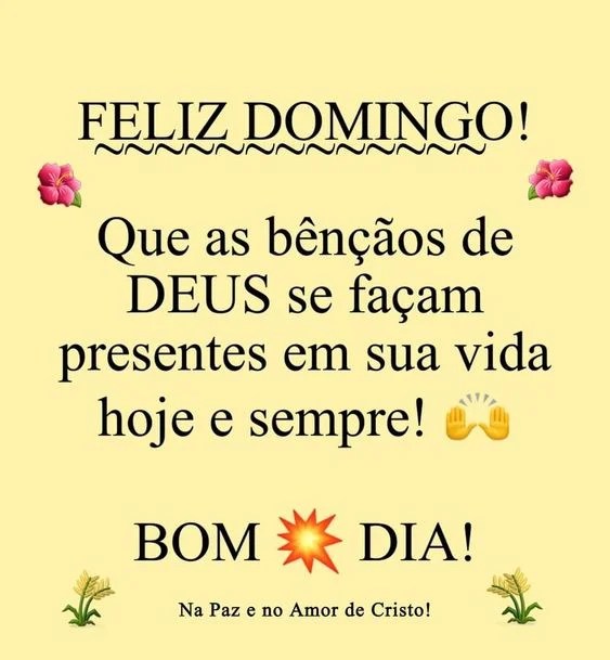 Bom dia com bênçãos de Deus