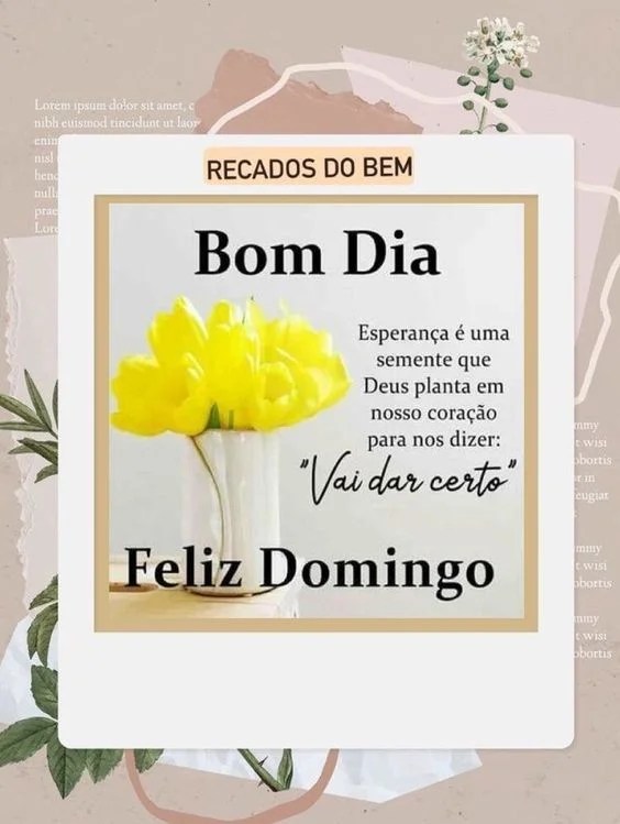 Bom dia com esperança