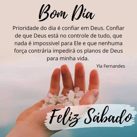 Bom Sábado de confiar em Deus