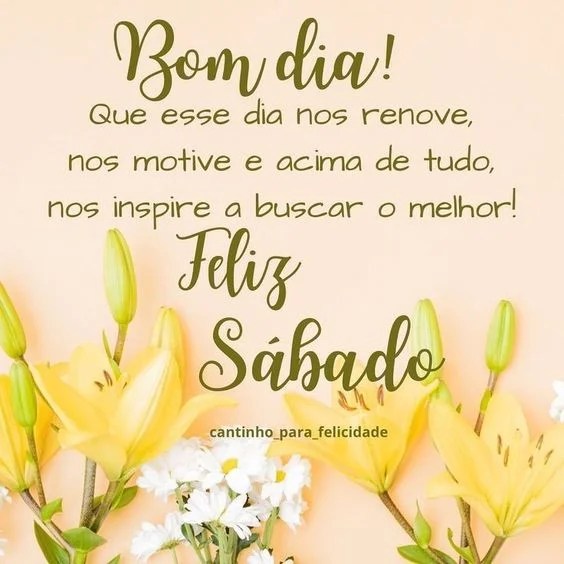 Que o Sábado nos renove