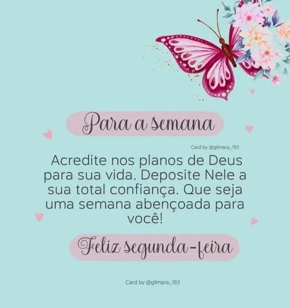 Feliz Segunda-feira para a semana