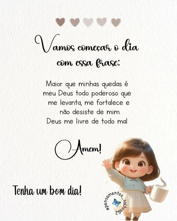 Frase para começar o dia