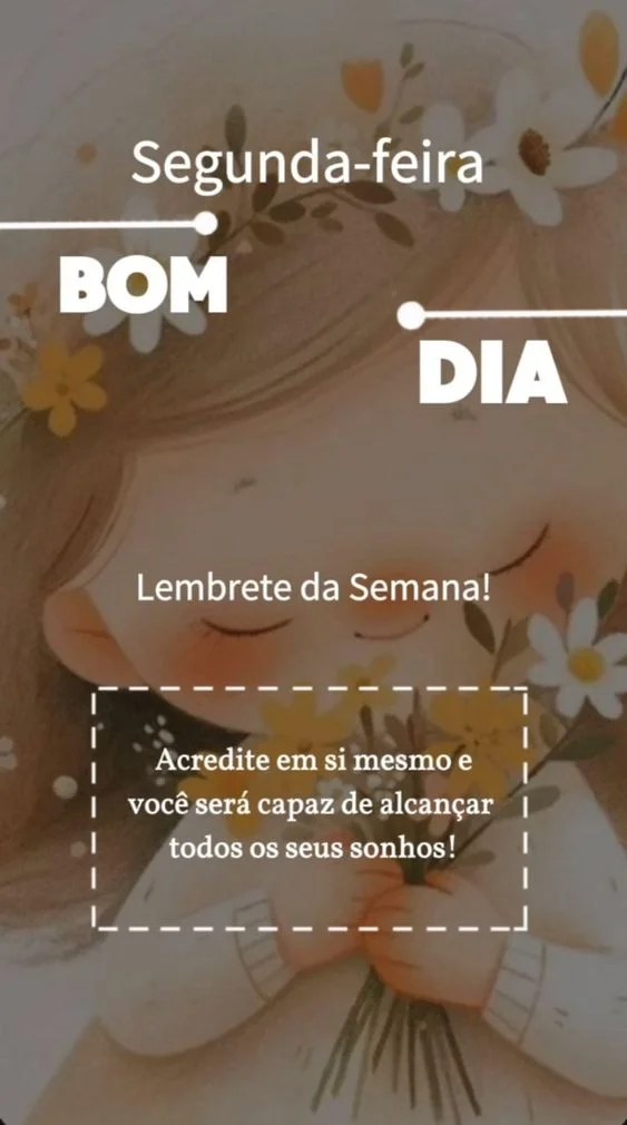 Lembrete da semana para Segunda-feira