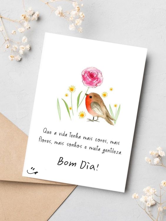 Frases curtas de bom dia com cores